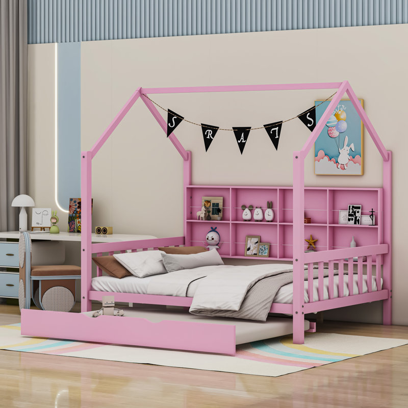 Harper Orchard Bridgegate Wooden House Bed with Trundle Wayfair